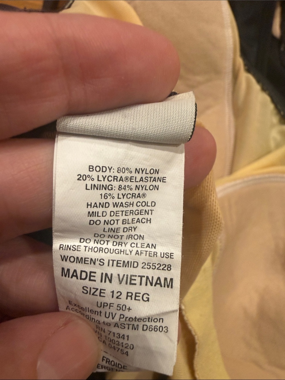 L.L.Bean black one piece swimsuit size 12. - Picture 5 of 9